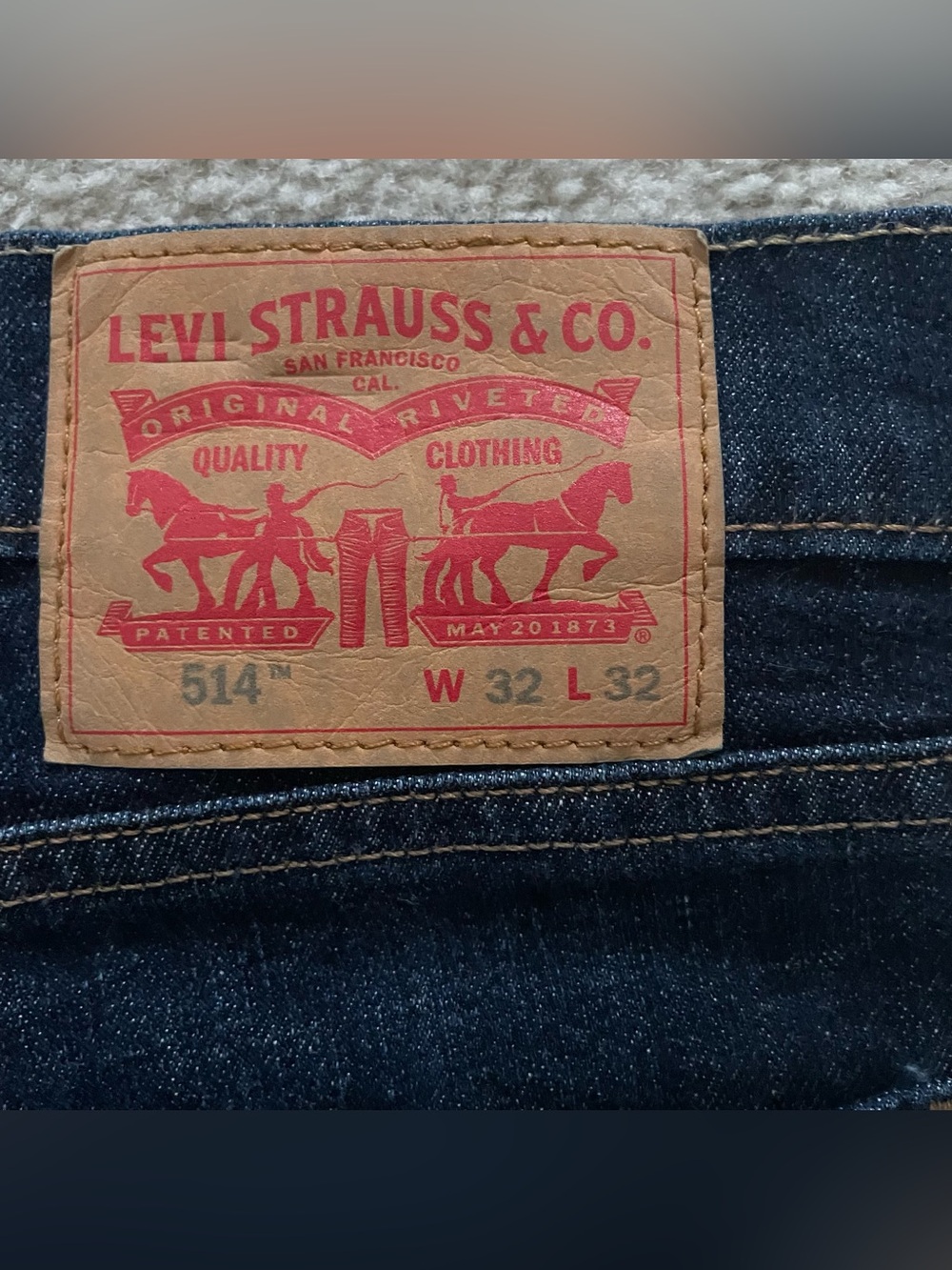 NWOT Levi's Men's 514 Dark Blue Straight-Fit Jeans 32Wx32L - Picture 9 of 14